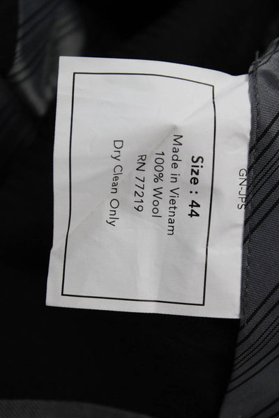 Pronto Uomo Mens Wool Pocketed Flat Front Dress Pants Light Gray Size 44