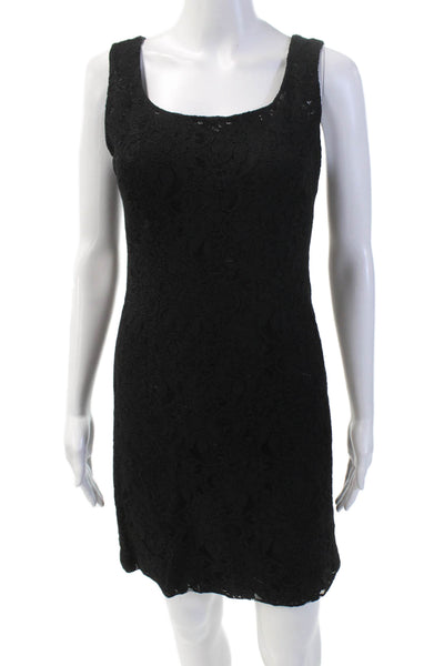 J&Ans Dolce & Gabbana Womens Cotton Floral Zippered Mini Dress Black Size 44