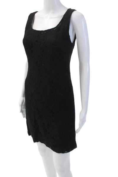 J&Ans Dolce & Gabbana Womens Cotton Floral Zippered Mini Dress Black Size 44