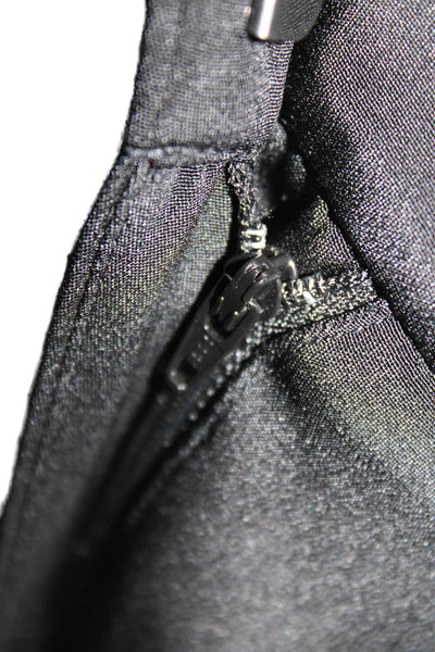 Tamara Mellon Womens Silk High Waist Cuffed Trouser Pants Black Size 30