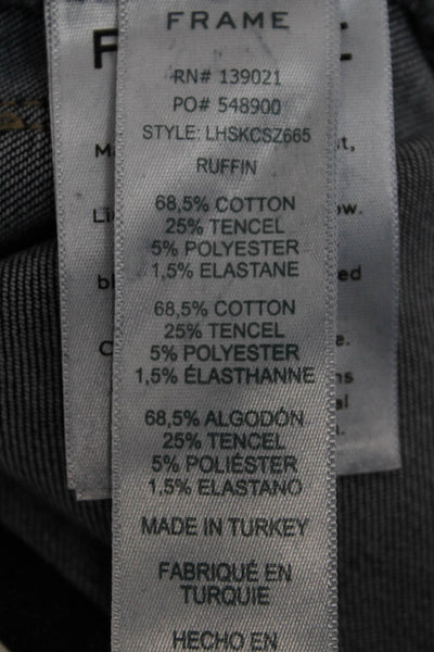 Frame Womens Zipper Fly High Rise Dark Wash Skinny Jeans Blue Denim Size 24