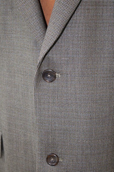 Joseph & Feiss Mens Two Button Wide Lapel Blazer Jacket Brown Wool Size 48 Long