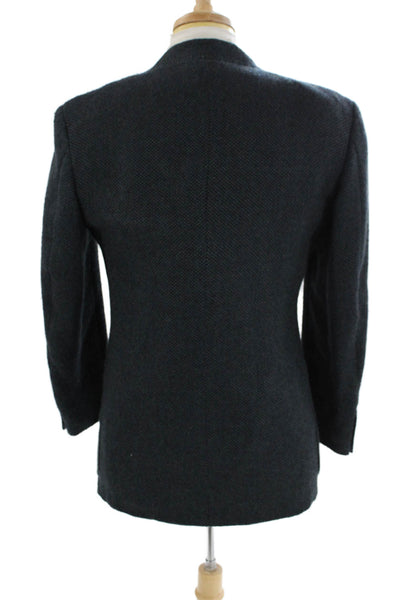 Nordstrom Mens Boucle Two Button Blazer Jacket Midnight Blue Wool Size 40