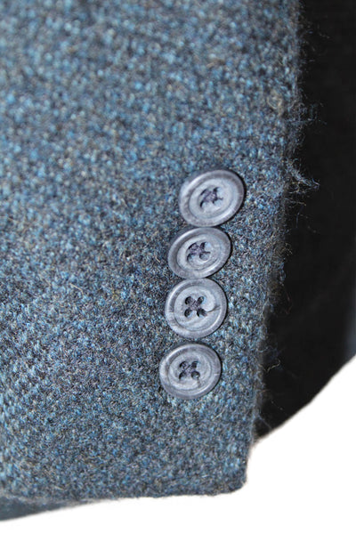 Nordstrom Mens Boucle Two Button Blazer Jacket Midnight Blue Wool Size 40