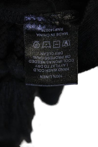 Generation Love Womens Linen Tassel Detail Pullover Tank Top Black Size S