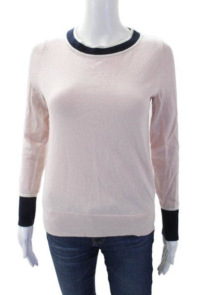 Boden Womens Cotton Long Sleeve Button Up Textured Knit Top Pink Size S