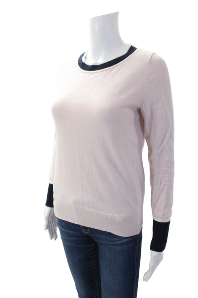 Boden Womens Cotton Long Sleeve Button Up Textured Knit Top Pink Size S