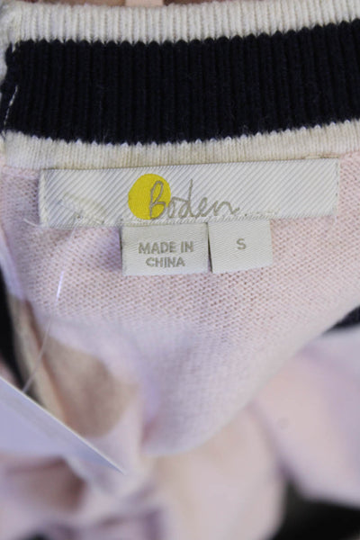 Boden Womens Cotton Long Sleeve Button Up Textured Knit Top Pink Size S