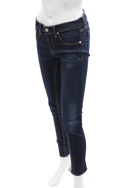 Rag & Bone Jean Womens Dark Wash Mid Rise Skinny Ankle Jeans Blue Denim Size 26