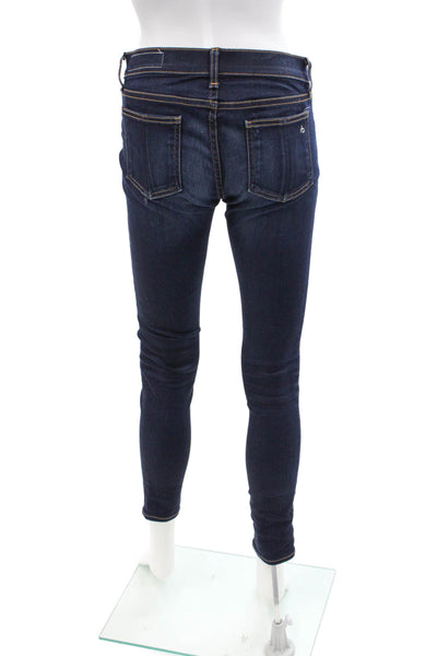 Rag & Bone Jean Womens Dark Wash Mid Rise Skinny Ankle Jeans Blue Denim Size 26
