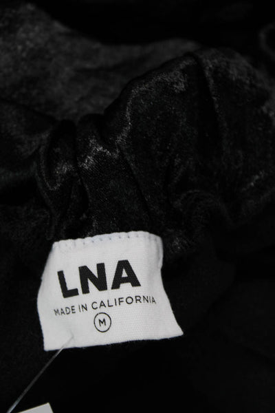 LNA Womens High Rise Drawtring Sleek Jogger Pants Black Size Medium