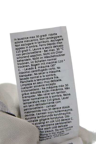 Marella Womens Collared Striped Long Sleeve Waist Tied Shift Dress White Size 12