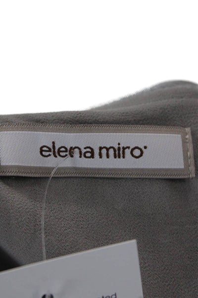 Elena Miro Womens Cotton Sequined 3/4 Sleeve Evening Jacket Gray Size 18