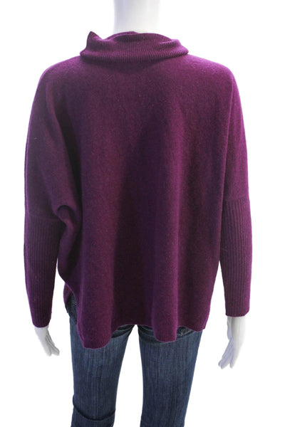 Notshy Womens Cashmere Long Sleeve Pullover Turtleneck Sweater Purple Size S/M