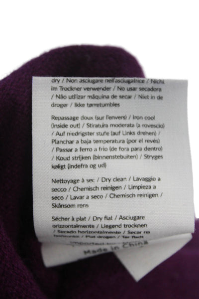 Notshy Womens Cashmere Long Sleeve Pullover Turtleneck Sweater Purple Size S/M