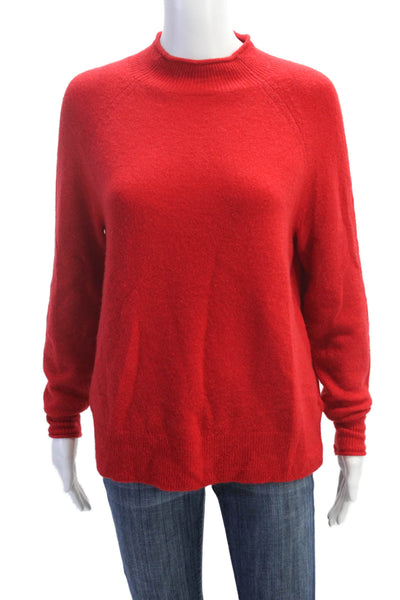 J Crew Womens Mock Neck Long Sleeve Pullover Sweater Red Size XS