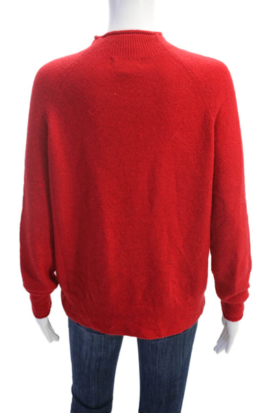 J Crew Womens Mock Neck Long Sleeve Pullover Sweater Red Size XS