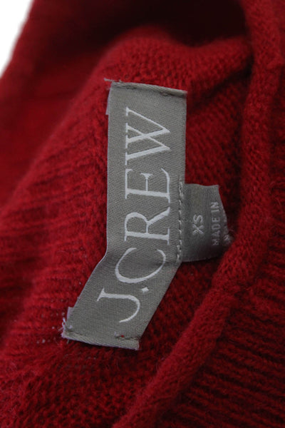 J Crew Womens Mock Neck Long Sleeve Pullover Sweater Red Size XS