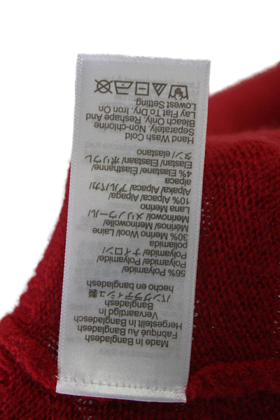 J Crew Womens Mock Neck Long Sleeve Pullover Sweater Red Size XS