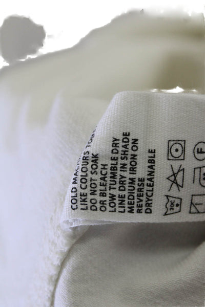Kowtow Womens Denim Long Sleeve Self Tie Shift Dress White Size XS