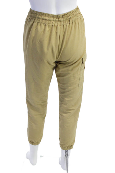 KT x T/Shirt Womens High Rise Jogger Pants Khaki Beige Size Extra Small