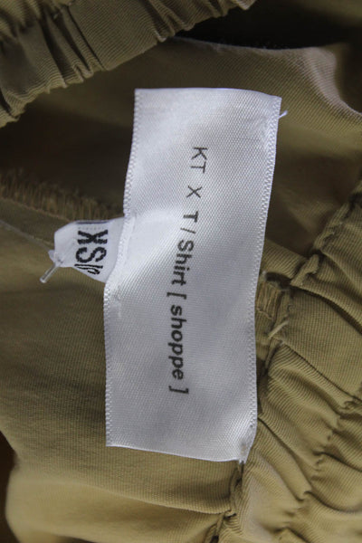 KT x T/Shirt Womens High Rise Jogger Pants Khaki Beige Size Extra Small