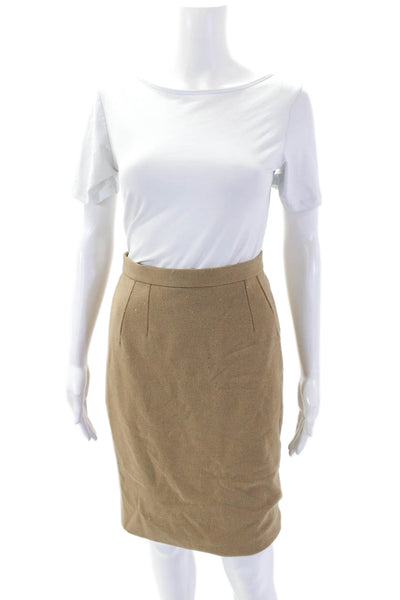 Dolce & Gabbana Womens wool Knee Length Pencil Skirt Beige Size EUR 40
