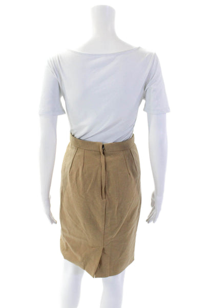 Dolce & Gabbana Womens wool Knee Length Pencil Skirt Beige Size EUR 40