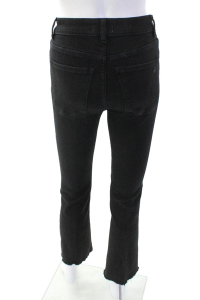 DL1961 Womens Cotton Bridget Cropped High Rise Instasculpt Jeans Black Jeans 26