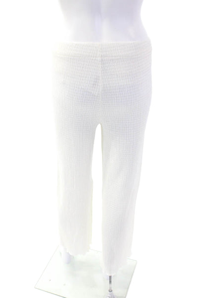 Wilfred Womens Striped Print Elastic Waist Lightweight Pants White Size XS