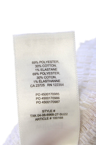 Wilfred Womens Striped Print Elastic Waist Lightweight Pants White Size XS