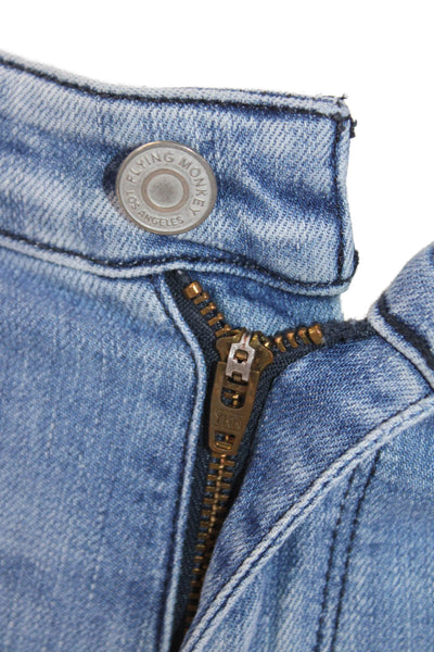 Flying Monkey Womens Cotton Distressed Skinny Zip Fly Denim Jeans Blue Size 24
