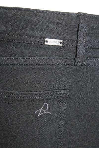 DL 1961 Womens Cotton Coco Comfort Straight Leg Slim Fit Jeans Black Size 26