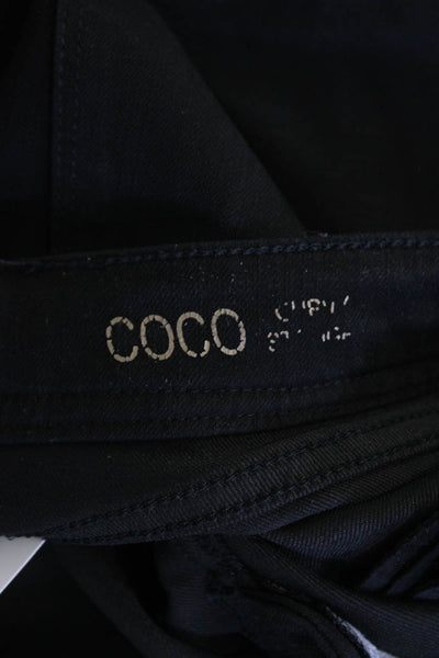 DL 1961 Womens Cotton Coco Comfort Straight Leg Slim Fit Jeans Black Size 26