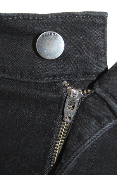 DL1961 Womens Cotton Bridget Cropped High Rise Instasculpt Jeans Black Size 26