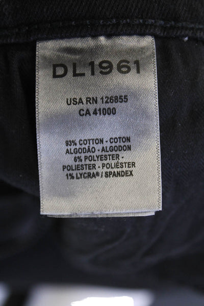 DL1961 Womens Bridget Boot High Rise Instasculpt Jeans Black Size 26