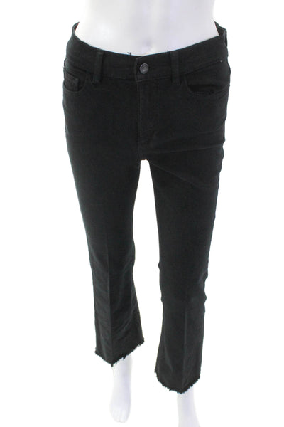 DL1961 Womens Cotton Bridget Boot High Rise Instasculpt Jeans Black Size 26