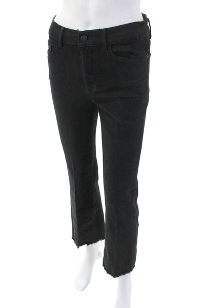 DL1961 Womens Cotton Bridget Boot High Rise Instasculpt Jeans Black Size 26