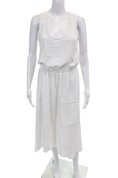 Ramy Brook Womens Sleeveless Full Length A Line Maxi Dress White Size Small