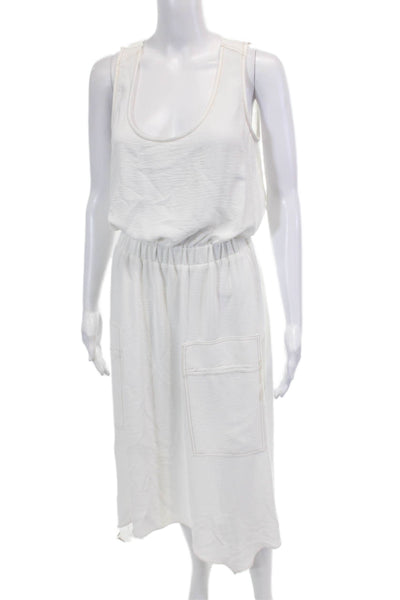 Ramy Brook Womens Sleeveless Full Length A Line Maxi Dress White Size Small