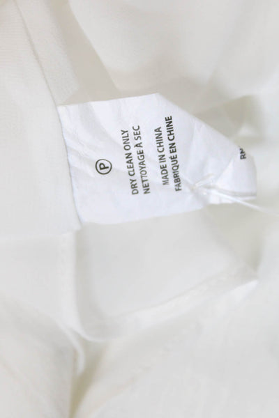 Ramy Brook Womens Sleeveless Full Length A Line Maxi Dress White Size Small