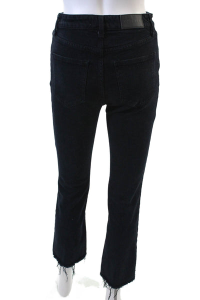 Pistola Womens Cotton Dark Washed Fringed Hem Bootcut Jeans Blue Size EUR 25