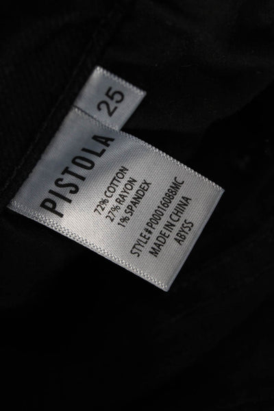 Pistola Womens Cotton Dark Washed Fringed Hem Bootcut Jeans Blue Size EUR 25