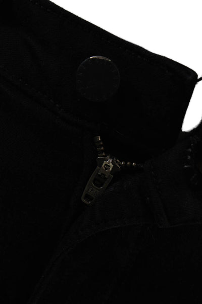 L'Agence Womens Cotton Buttoned Skinny Leg Casual Pants Black Size EUR 25