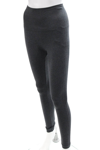 Spanx Womens High Waisted Casual Stretch Athletic Leggings Dark Gray Size S