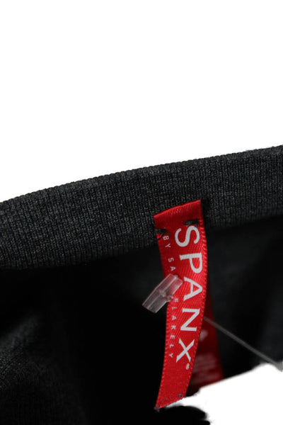 Spanx Womens High Waisted Casual Stretch Athletic Leggings Dark Gray Size S