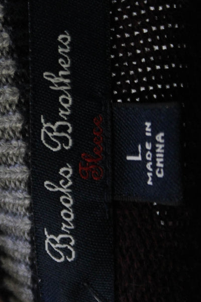 Brooks Brothers Red Fleece Boys Long Sleeve Crew Neck Pocket Sweater Red Large
