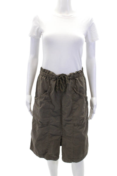 Pilcro and the Letterpress Anthropologie Womens Straight Skirt Brown Size M