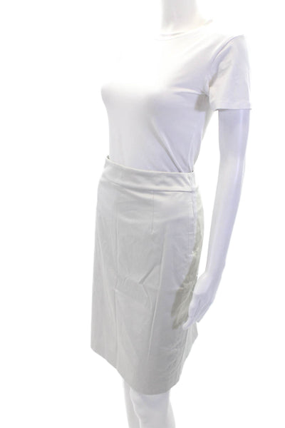 St. Emile Womens Zippered Straight Knee Length Skirt Solid Gray Size 10