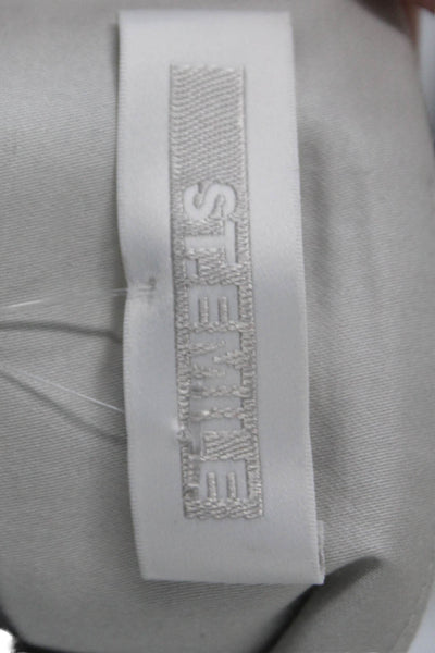 St. Emile Womens Zippered Straight Knee Length Skirt Solid Gray Size 10